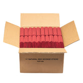 PREMIUM UNSCENTED 11" RED INCENSE STICKS - 10,000 STICKS (100 BUNDLES)